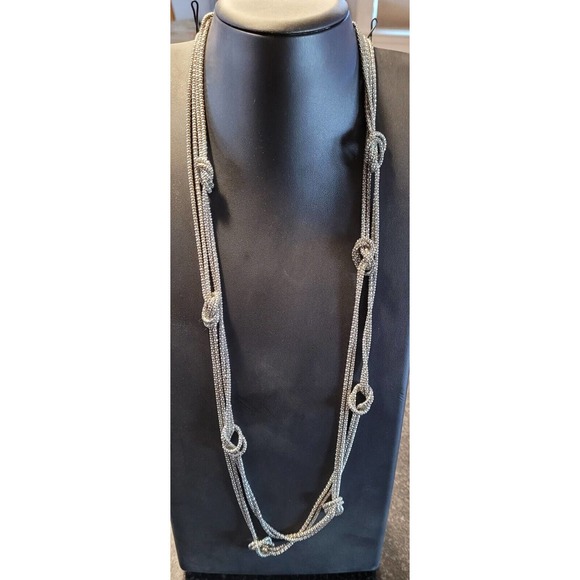 Vintage Silver Knotted Bubble Necklace - Picture 11 of 14